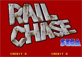 Title screen of Rail Chase on the Arcade.