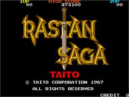 Title screen of Rastan Saga on the Arcade.