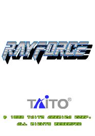 Title screen of Ray Force on the Arcade.