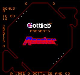 Title screen of Reactor on the Arcade.