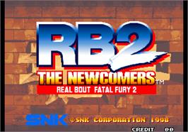 Title screen of Real Bout Fatal Fury 2 - The Newcomers on the Arcade.