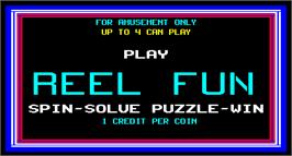 Title screen of Reel Fun on the Arcade.