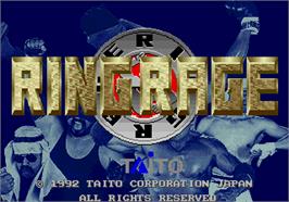 Title screen of Ring Rage on the Arcade.