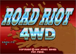 Title screen of Road Riot 4WD on the Arcade.