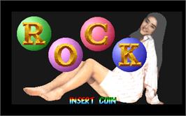 Title screen of Rock Tris on the Arcade.