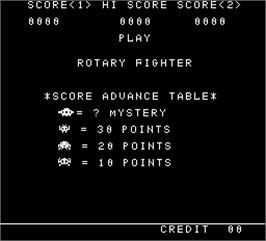 Title screen of Rotary Fighter on the Arcade.