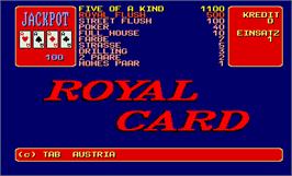 Title screen of Royal Card on the Arcade.