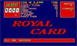 Title screen of Royal Card v2.0 Professional on the Arcade.