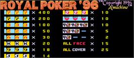 Title screen of Royal Poker '96 on the Arcade.
