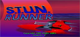 Title screen of S.T.U.N. Runner on the Arcade.