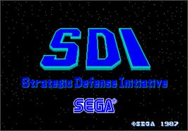 Title screen of SDI - Strategic Defense Initiative on the Arcade.
