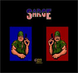 Title screen of Sarge on the Arcade.