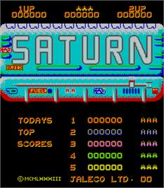 Title screen of Saturn on the Arcade.