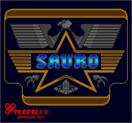 Title screen of Sauro on the Arcade.