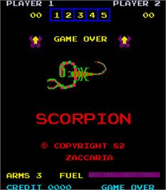Title screen of Scorpion on the Arcade.