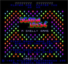 Title screen of Screw Loose on the Arcade.