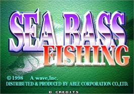Title screen of Sea Bass Fishing on the Arcade.