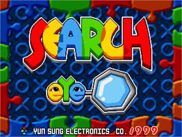 Title screen of Search Eye on the Arcade.