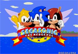 Title screen of SegaSonic The Hedgehog on the Arcade.