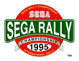 Title screen of Sega Rally Championship on the Arcade.