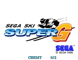 Title screen of Sega Ski Super G on the Arcade.