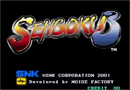 Title screen of Sengoku 3 / Sengoku Densho 2001 on the Arcade.