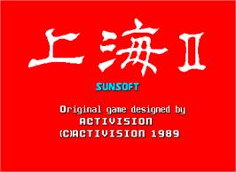 Title screen of Shanghai II on the Arcade.