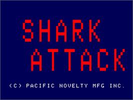 Title screen of Shark Attack on the Arcade.