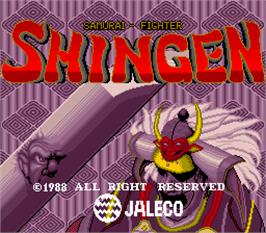 Title screen of Shingen Samurai-Fighter on the Arcade.