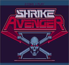 Title screen of Shrike Avenger on the Arcade.