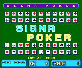 Title screen of Sigma Poker on the Arcade.