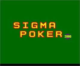 Title screen of Sigma Poker 2000 on the Arcade.
