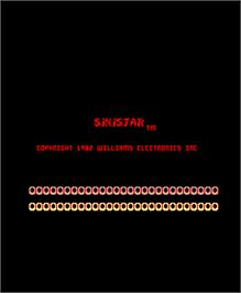 Title screen of Sinistar on the Arcade.