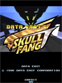 Title screen of Skull Fang on the Arcade.