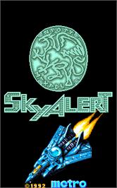 Title screen of Sky Alert on the Arcade.