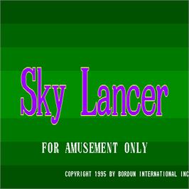 Title screen of Sky Lancer on the Arcade.