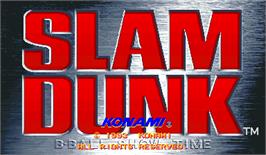 Title screen of Slam Dunk on the Arcade.