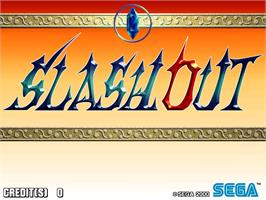 Title screen of Slashout on the Arcade.