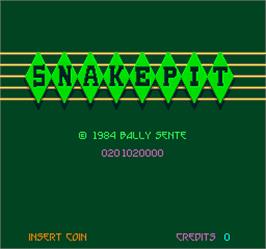 Title screen of Snake Pit on the Arcade.
