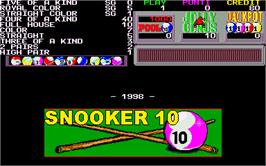 Title screen of Snooker 10 on the Arcade.