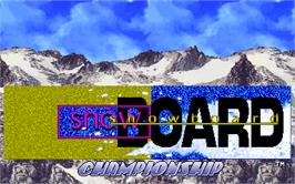 Title screen of Snow Board Championship on the Arcade.