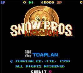 Title screen of Snow Bros. - Nick & Tom on the Arcade.