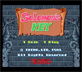 Title screen of Solomon's Key on the Arcade.