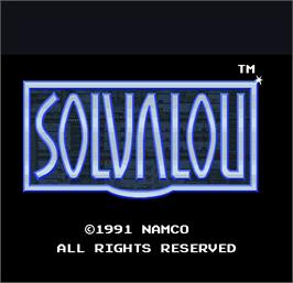 Title screen of Solvalou on the Arcade.