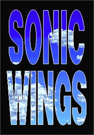 Title screen of Sonic Wings on the Arcade.