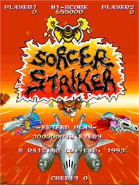 Title screen of Sorcer Striker on the Arcade.
