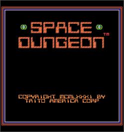 Title screen of Space Dungeon on the Arcade.