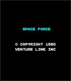 Title screen of Space Force on the Arcade.