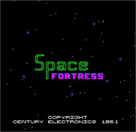Title screen of Space Fortress on the Arcade.