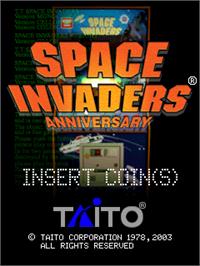 Title screen of Space Invaders Anniversary on the Arcade.